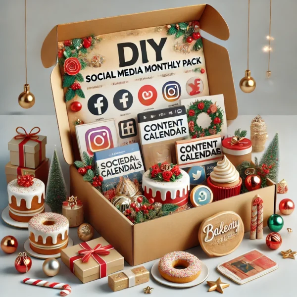 DIY Social Media Monthly Pack for Bakery Businesses Festive Edition